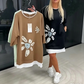 Tvådelad tröjklänning för damer med blommönster