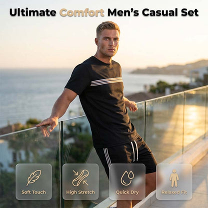 Set med T-shirt och shorts för män