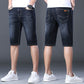 👖💨 Lätta stretch denimshorts för män med 3D-passform