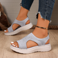 👡✨ Glittrande stickade platåsandaler