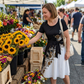 A-linjeformad klänning med blommönster för dam