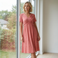 👗💙 50% RABATT IDAG! ✨ Damernas V-ringad kortärmad långklänning 🌸