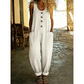 Ärmlös jumpsuit med vida ben för dam