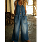 Ärmlös jumpsuit med vida ben för dam
