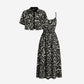 💃 Leopardmönstrat tvådelat set för dam – topp & kjol, smickrande siluett & perfekt för middag, dejt & utekväll 🌙