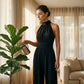 💥50 % rabatt på sista dagen – Ärmlös jumpsuit med hög hals och vida ben för damer