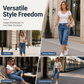 👖 Vintage-inspirerade capri-jeans i cargostil med dragsko i nederkanten – praktiska fickor och avslappnad stil för dagar i stan