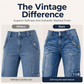 👖 Vintage-inspirerade capri-jeans i cargostil med dragsko i nederkanten – praktiska fickor och avslappnad stil för dagar i stan
