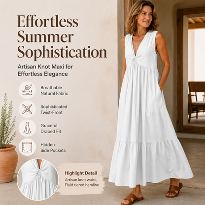 ✨🛍️Nyhet – Plisserad klänning med V-ringning och sidfickor – Lätt och luftig, perfekt för strandpromenader eller brunch 🍃