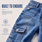Knälånga cargoshorts i denim för damer, med fickor