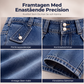 Kvinnors högmidjade knälånga jeansshorts