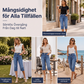 Kvinnors högmidjade knälånga jeansshorts