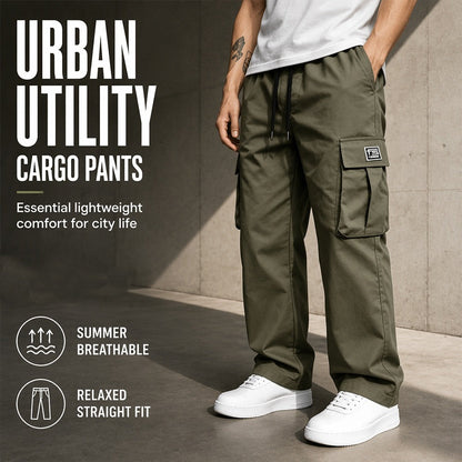 👖  🏕️ Cargobyxor för herrar i lös passform – Bekväma, mångsidiga och med många fickor – Perfekta för vardagen, utomhusaktiviteter och fritiden ✨