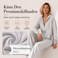 Damavslappnad jumpsuit med långa ärmar och huva