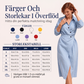 Kvinnlig omlottande midlång skjortklänning med krage och fickor