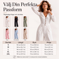 Dambyxdress med V-ringning och långa ärmar