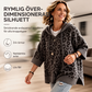 Stickad huvtröja med leopardmönster för kvinnor