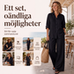 Set med ledig skjorta och vida byxor för kvinnor