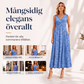 Storleksanpassad ärmlös klänning med V-ringning för kvinnor