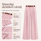 Eleganta vida kostymbyxor med hög midja för kvinnor