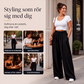 Eleganta vida kostymbyxor med hög midja för kvinnor