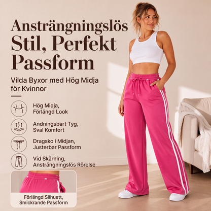 Dam högmidjade byxor med raka ben