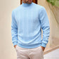 Herrens cable-knit tröja med polo krage