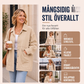 Klassisk oversize jeansjacka för kvinnor