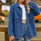 Klassisk oversize jeansjacka för kvinnor