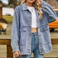 Klassisk oversize jeansjacka för kvinnor