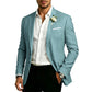 Klassisk herrblazer med slim fit och två knappar