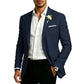 Klassisk herrblazer med slim fit och två knappar