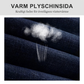 Varmfodrade raka jeans för män