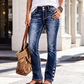 Damjeans med slim fit och stretch
