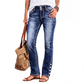 Damjeans med slim fit och stretch