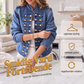 Kvinnors vintage symmetrisk knappad jeansjacka