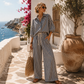🔥 55% RABATT! ✨Women's Casual Striped Two-Piece Set – Elegant komfort som passar hela dagen 🌿