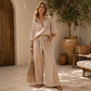 🔥 55% RABATT! ✨Women's Casual Striped Two-Piece Set – Elegant komfort som passar hela dagen 🌿