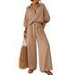 🔥 55% RABATT! ✨Women's Casual Striped Two-Piece Set – Elegant komfort som passar hela dagen 🌿