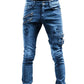 Smalpassande trasiga jeans för män
