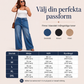 Kjol lager ovanpå denimjeans för kvinnor