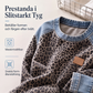 Damavslappnad tröja med rundhals och leopardmönster