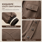 Two-Piece Textured Utility and Tailored Straight-Leg Trousers Set