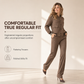 Two-Piece Textured Utility and Tailored Straight-Leg Trousers Set