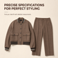 Two-Piece Textured Utility and Tailored Straight-Leg Trousers Set