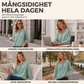 Kvinnors sweatshirt i kabelstickad design med halv dragkedja
