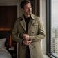 Herrtrenchcoat med avtagbart foder