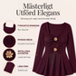 Damtopp med V-ringning och peplum med blommotiv