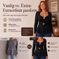 Damtopp med V-ringning och peplum med blommotiv
