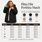 Kvinnors vinterpäls med diamantquilt och huva